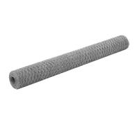 vidaXL Grillage acier galvanisé hexagonal 25 x 1,2 m argenté clôture de jardin