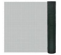 vidaXL Grillage plastifié à Mailles carrées 1m x 10 m,Mailles 25 x 25 mm