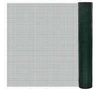 vidaXL Grillage acier galvanisé et revêtement en PVC 10x1 m vert