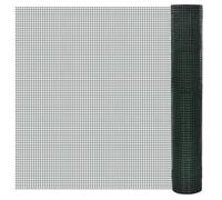vidaXL Grillage Acier galvanisé et revêtement en PVC 25 x 1 m Vert, clôture, barrière,, clôtures, barrières 140437