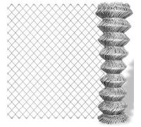 vidaXL ClÃ¿ture Ã mailles losangÃ©es Acier galvanisÃ© 15x1 m ArgentÃ©