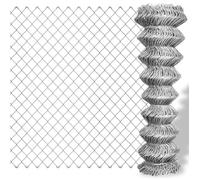 vidaXL Clôture à mailles losangées Acier galvanisé 25x0,8 m Argenté