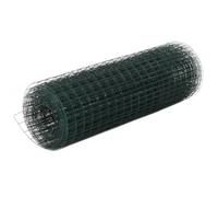 vidaXL Grillage Métal Acier Revêtement PVC 10x0,5 m Carré Vert Clôture Jardin 143623