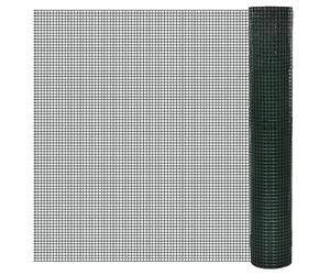 vidaXL Grillage plastifié à Mailles carrées 1m x 10 m,Mailles 16 x 16 mm