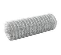 vidaXL Grillage à poules Kippengaas 10 x 0,5 m en acier galvanisé argenté