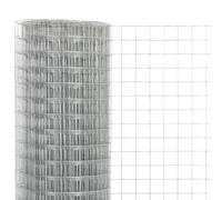 vidaXL Grillage pour volière acier galvanisé 10x1,5 m argenté