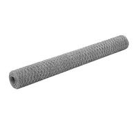 vidaXL Grillage de clôture en acier galvanisé hexagonal 25 x 1,2 m argenté