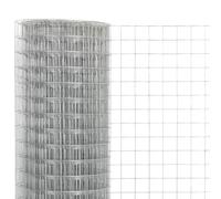 vidaXL Grillage pour volière Acier galvanisé 25x1,5 m Argenté