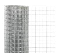 vidaXL Grillage pour volière Acier galvanisé 25x1,5 m Argenté
