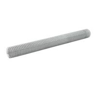 vidaXL Grillage pour volière en acier galvanisé 25 x 1,5 m - Argenté, résistant aux intempéries