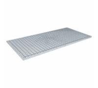 vidaXL Grille Argent 100 x 50 x 2 cm Acier galvanisé à Chaud, Jardin et terrasse, Grille en métal Robuste, Accessoire Pratique, Plateforme de Drainage Durable