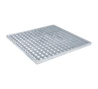 vidaXL Grille Argent 50 x 50 x 2 cm Acier galvanisé à chaud