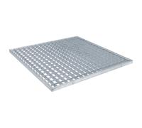 vidaXL Grille Argent 60 x 60 x 2 cm Acier galvanisé à chaud