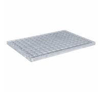 vidaXL Grille Argenté 50 x 35 x 2 cm Acier galvanisé à Chaud