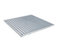 vidaXL Grille Argenté 60 x 60 x 2 cm Acier galvanisé à Chaud