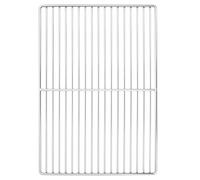 vidaXL Grille de Barbecue Argenté 47 x 32,5 cm Acier Inoxydable, Gril Rectangulaire en Acier Inoxydable, Accessoire Moderne pour Jardins et Terrasses, Nettoyage Facile
