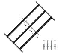 vidaXL Grille de Fenêtre Noir 75,5 x 45 cm Acier enduit de poudre