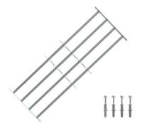 vidaXL Grille de sécurité pour fenêtres avec 4 barres croisées 3 pc