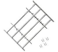 vidaXL Grille de sécurité pour fenêtre réglable 4 barres acier galvanisé 1000-1500 mm
