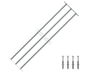 vidaXL Grilles de fenêtres 1000-1500 mm Acier galvanisé