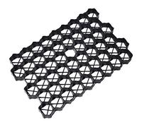 vidaXL Grilles d'herbe 16 pcs, Stabilisateurs de Gravier, Grilles de Protection pour Gazon, Grilles de Sol Pelouse, Noir 60x40x3 cm Plastique