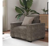Vidaxl Gris Foncé Tissu Polyester Mélangé Moyen Ergonomique Fauteuil Gris
