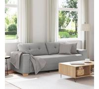 vidaXL Gris nuage Polyester, Bois Standard Pliable Canapé 3 places