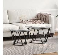 vidaXL Gris sonoma Bois d'ingénierie et métal Moyenne Durable