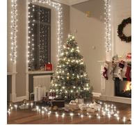 vidaXL Guirlande à LED Compacte avec 400 LED Décoration de Noël Ornement de Vacances Décoration de Fête Intérieur Blanc Froid 13 m PVC Blanc froid et vert foncé G