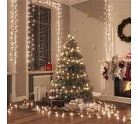 vidaXL Guirlande à LED Compacte avec 400 LED Décoration de Noël Ornement de Vacances Décoration de Fête Intérieur Blanc 343254 Blanc G