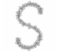 vidaXL Guirlande de Boules de Noël Argent 186 cm Polystyrène, Guirlande de Noël légère et Moderne, déco Festive pour Salon, Bureau et Couloir