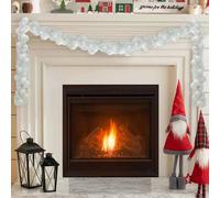 vidaXL Guirlande de Boules de Noël Blanc 186 cm Polystyrène