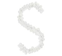 vidaXL Guirlande de Boules de Noël Blanc 186 cm Polystyrène, Guirlande de Noël légère et Moderne, déco Festive pour Salon, Bureau et Couloir