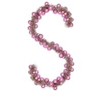vidaXL Guirlande de Boules de Noël Rose 186 cm Polystyrène, Guirlande de Noël légère et Moderne, déco Festive pour Salon, Bureau et Couloir