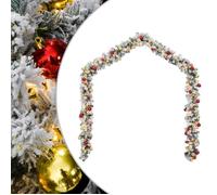 vidaXL Guirlande de Noël avec boules et lumières LED vert 5 m PVC, décoration de Noël, décor de Noël suspendu 4019672