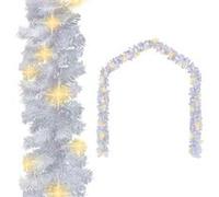 vidaXL Guirlande de Noël avec lumières LED 5 m Blanc 284311