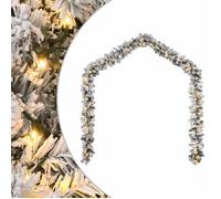 vidaXL Guirlande de Noël 10 m PVC Vert avec lumières LED pour porte d'entrée