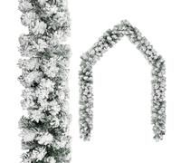 VIDAXL Guirlande de Noël avec neige floquée Vert 20 m PVC