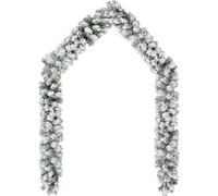 Guirlande de Noël avec neige floquée Vert 10 m PVC vert G