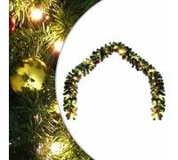 vidaXL Guirlande de Noël décorée avec boules et lumières LED 10 m 246407 Vert G