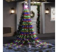 vidaXL Guirlande de Sapin de Noël 320 LED, Décoration de Vacances, Ornement de Fête Jardin Intérieur Extérieur, Moderne, 356926 Multicolore G