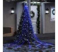vidaXL Guirlande lumineuse pour sapin de Noël 320 LED – 8 modes – 375 cm – Bleu – 356925