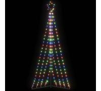 vidaXL Sapin de Noël à LED 339 LED colorées 187 cm, lumière de Noël, lumière de Noël LED, lumière de Noël extérieure, lumière de Jardin de Noël