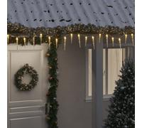 vidaXL Guirlande lumineuse à glaçons Noël 100 LED blanc acrylique PVC