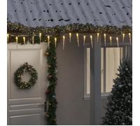 vidaXL Guirlande lumineuse à glaçons Noël 100 LED blanc acrylique PVC