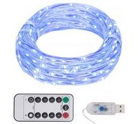 vidaXL Guirlande Lumineuse avec 150 LED Décorative Décoration de Noël Décoration de Vacances Jardin Patio Arrière-cour 330052 Bleu G