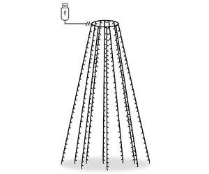 vidaXL Guirlande Lumineuse d'arbre de Noël Décoration de Noël Ornement de Noël Mariage Salon Maison Intérieur 300 LED Blanc Froid 300 cm