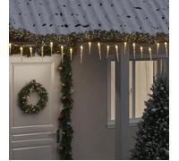 vidaXL Guirlande lumineuse à glaçons Noël 100 LED blanc acrylique PVC extérieur