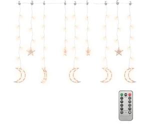 vidaXL Guirlande lumineuse étoile et lune avec télécommande 138 LED