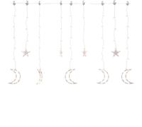 Vidaxl Guirlande Lumineuse Étoile Et Lune Avec Télécommande 138 Led Multicolore